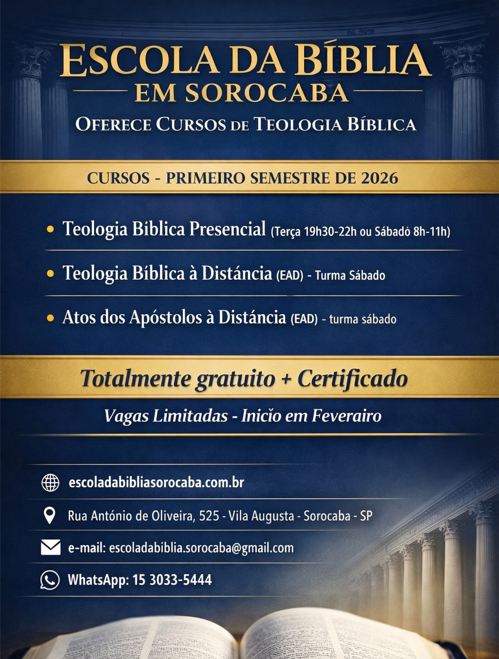 Cursos de Teologia Bíblica e Capelania