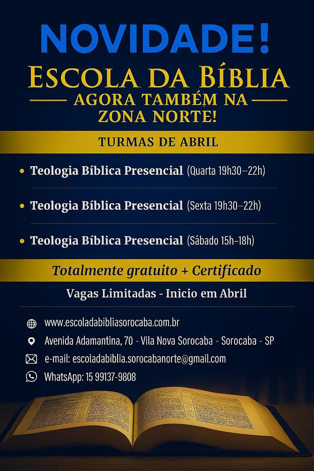 Cursos de Teologia Bíblica e Capelania